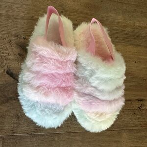 Fluffy Pastel Kids Slippers